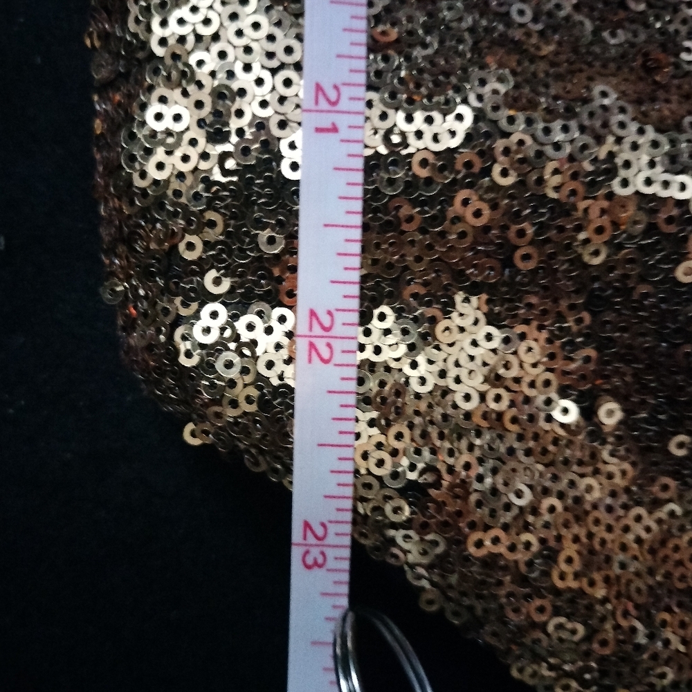 Girls Disney Minnie Mouse Gold Sequin Shift Dress - Picture 8 of 16